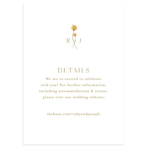 Dainty Monogram Wedding Enclosure Cards Dijon Signature Standard