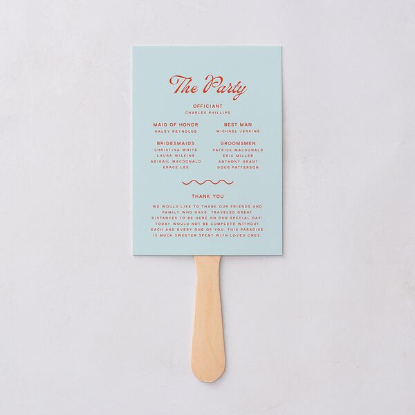 Cabana Stripes Fan Programs Pastel Blue Signature Standard