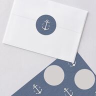 Coastal Love Wedding Stickers Cruise Circle