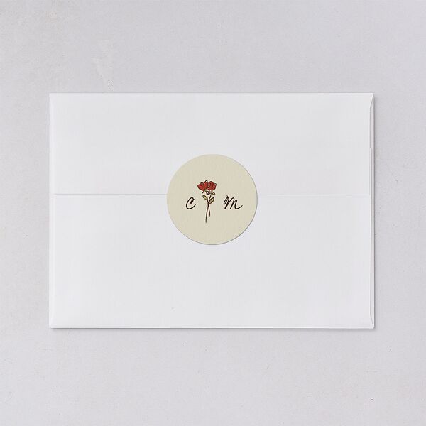 Hand Drawn Tablescape Wedding Stickers Linen Circle