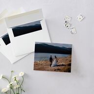 Gilded Photo Thank You Cards Gold Midnight Navy