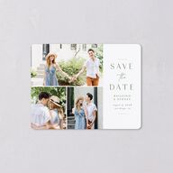 Side Panel Save The Date Magnets Deep Olive Magnet Paper