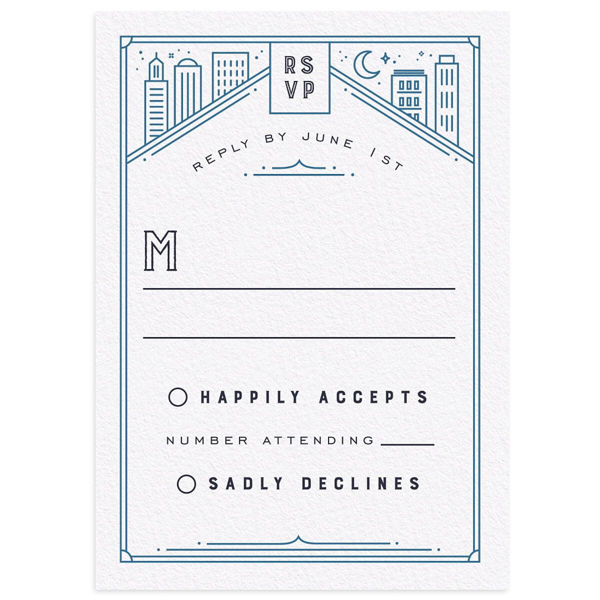 Iconic City Wedding Response Cards