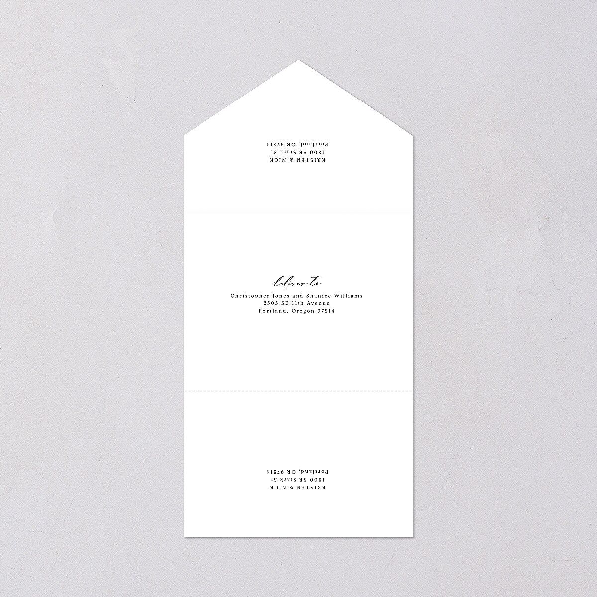 Eucalyptus Frame All-in-One Wedding Invitations — view 2