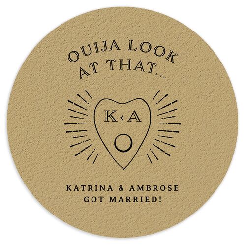 Skeleton Spirits Wedding Day Coasters Licorice Cardboard Circle