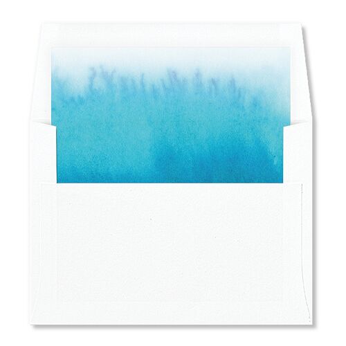 Painted Ethereal Standard Envelope Liners Aquamarine Standard Liner