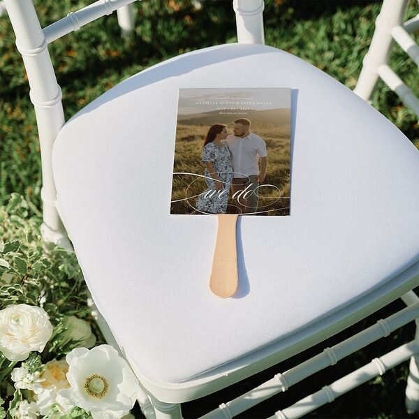 Photo Vow Fan Programs Pure White Signature Standard
