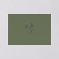 Rustic Nouveau Wedding Enclosure Cards Gold Hunter Green Signature