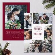 Portrait Gallery Holiday Holiday Cards Burgundy Signature Blank Standard Portrait