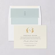 Scenic San Francisco Rehearsal Dinner Invitations Pale Blue Signature Blank Standard