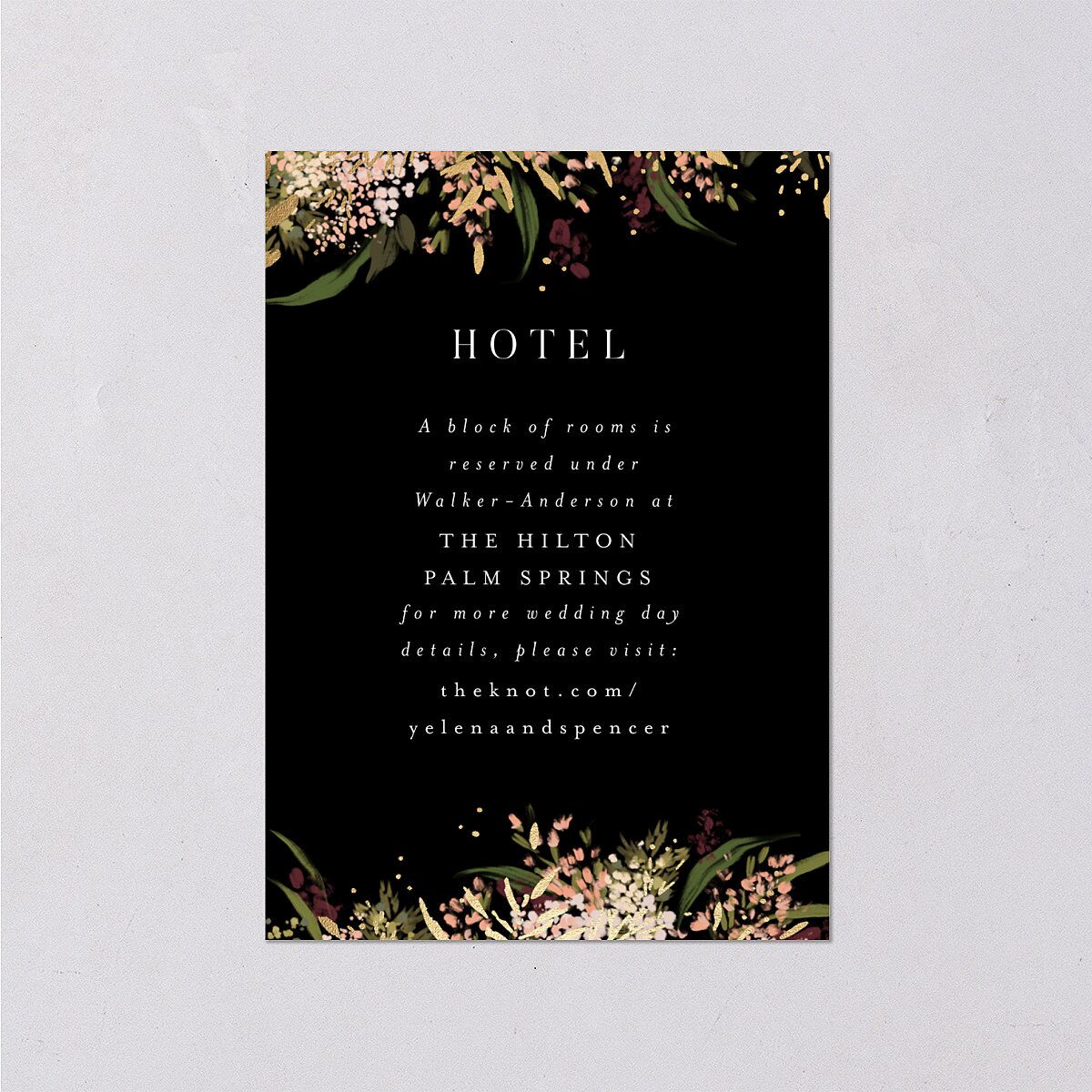 Moody Romance Wedding Enclosure Cards Gold Midnight Signature