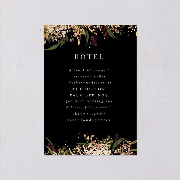 Moody Romance Wedding Enclosure Cards Gold Midnight Signature
