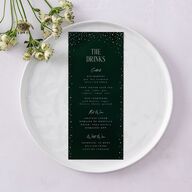 Sparkling Night Menus Dark Green Signature