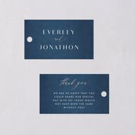 Sparkling Romance Favor Gift Tags Moody Blue Signature