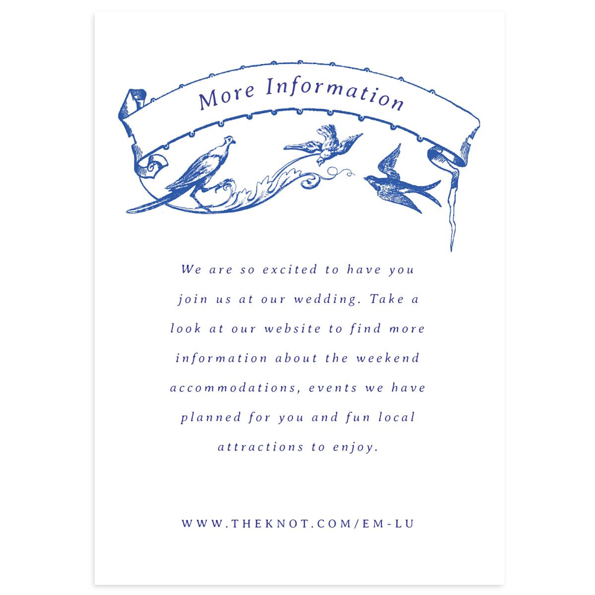 Vintage Toile Wedding Enclosure Cards