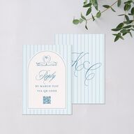 Eclectic Garden Reverie QR Code RSVP Cards Lavender Signature Standard