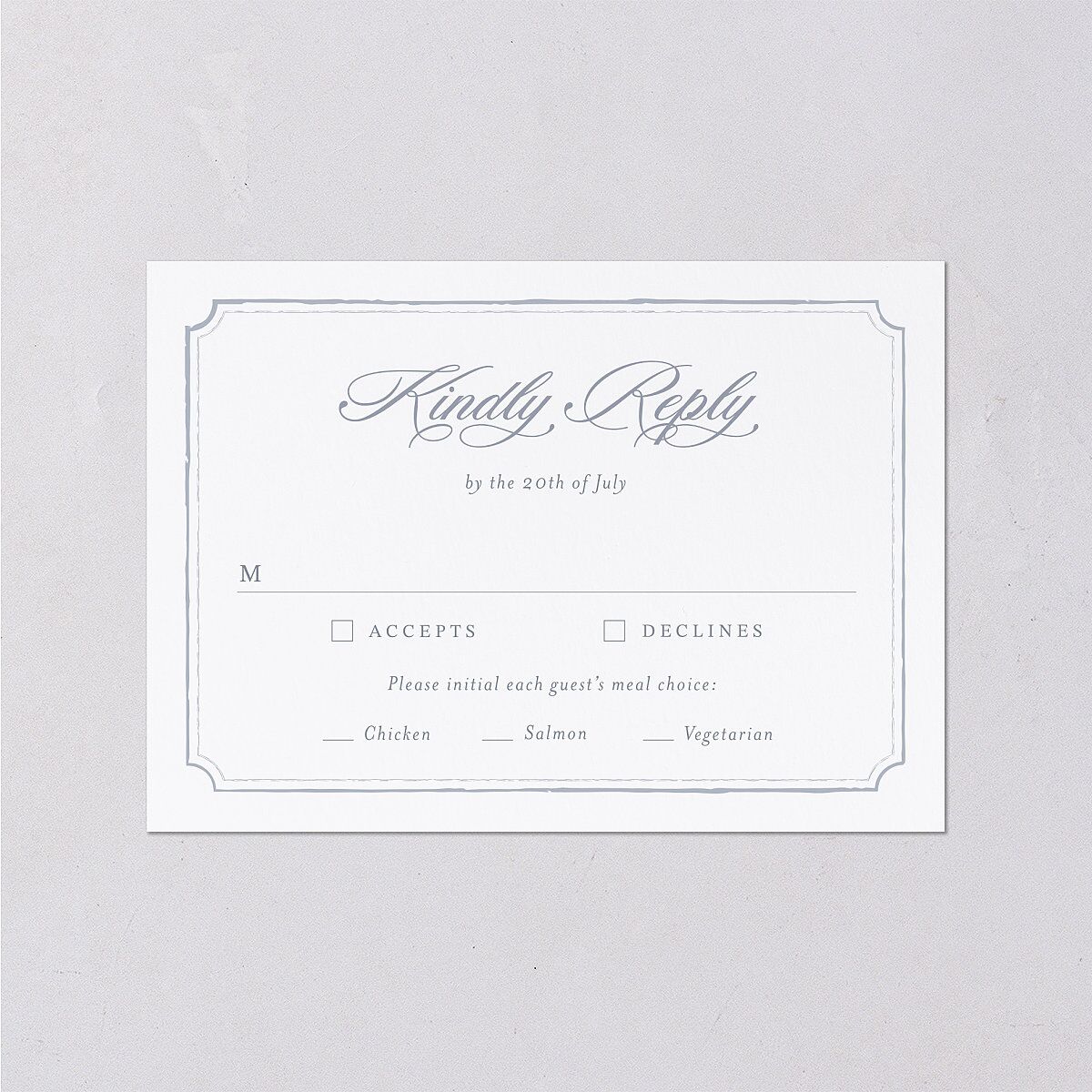 Vintage Hydrangea Garden Crest Wedding Response Cards Slate Signature Standard
