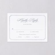 Vintage Hydrangea Garden Crest Wedding Response Cards Slate Signature Standard