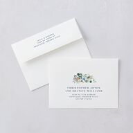Rustic Greenery Save The Date Cards Cornflower Signature smooth Blank No Standard