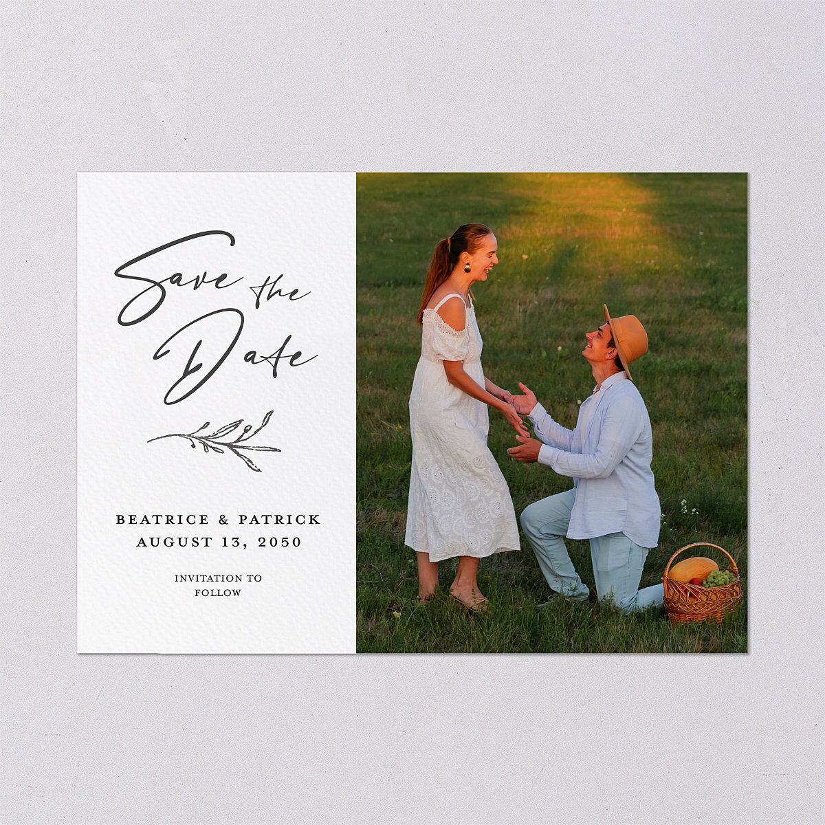 Romantic Setting Save The Date Cards — view 2
