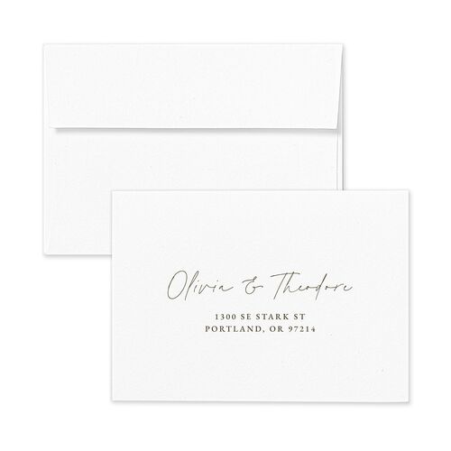 Eucalyptus Bouquet Response Card Envelopes Ivory Terracotta Return Address Signature Standard