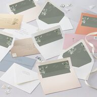 Elegant Pastel Floral Envelope Liners Pure White Standard
