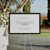 The Night Before Refined Monogram Standard Welcome Sign Large Midnight Standard Indoor Foam Core L Welcome