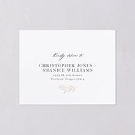 Shining Wreath All-in-One Wedding Invitations Pure White Signature Light Both Recipient and Return Addresses No