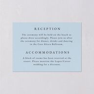 Beach Monogram Wedding Enclosure Cards Baby Blue Signature Standard