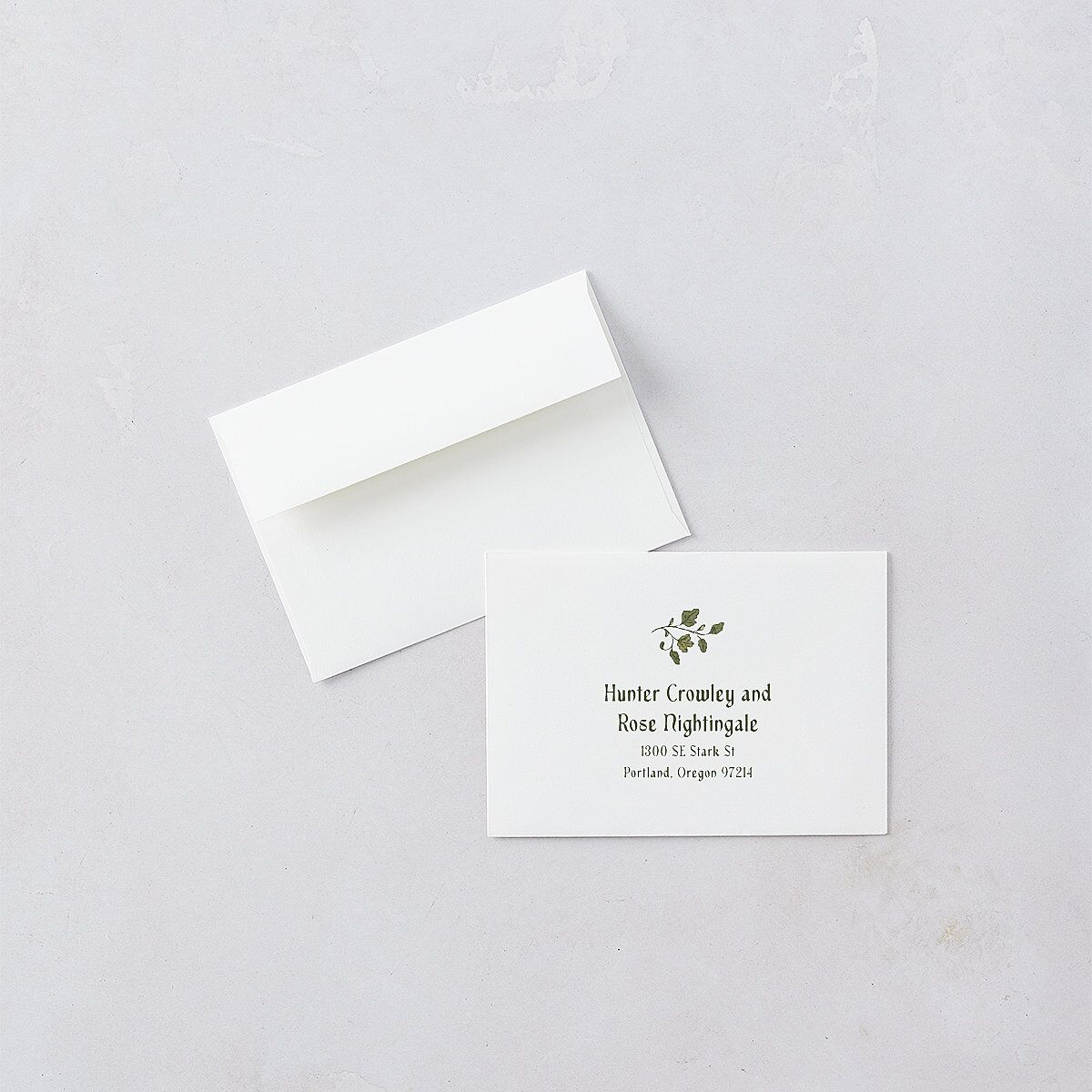 Vintage Fantasy Vines Wedding Response Cards Olive Signature Standard