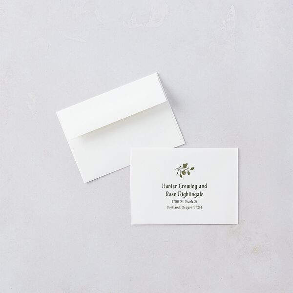 Vintage Fantasy Vines Wedding Response Cards Olive Signature Standard
