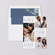 Beloved Union Save The Date Cards Ocean Signature smooth Blank No Standard