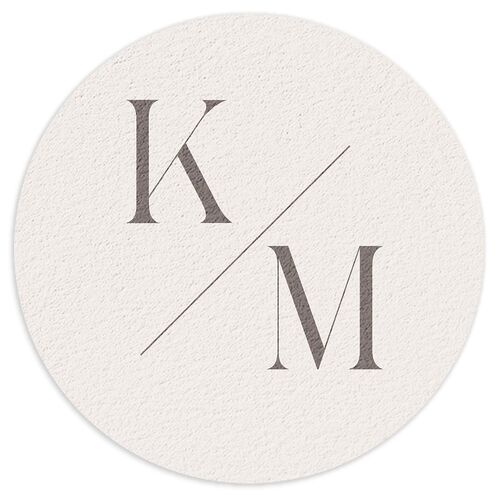 Monogram Slant Coasters Falcon Cardboard Circle