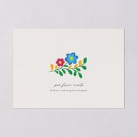Bordados Florales Save The Date Cards Off-White Signature smooth Blank No