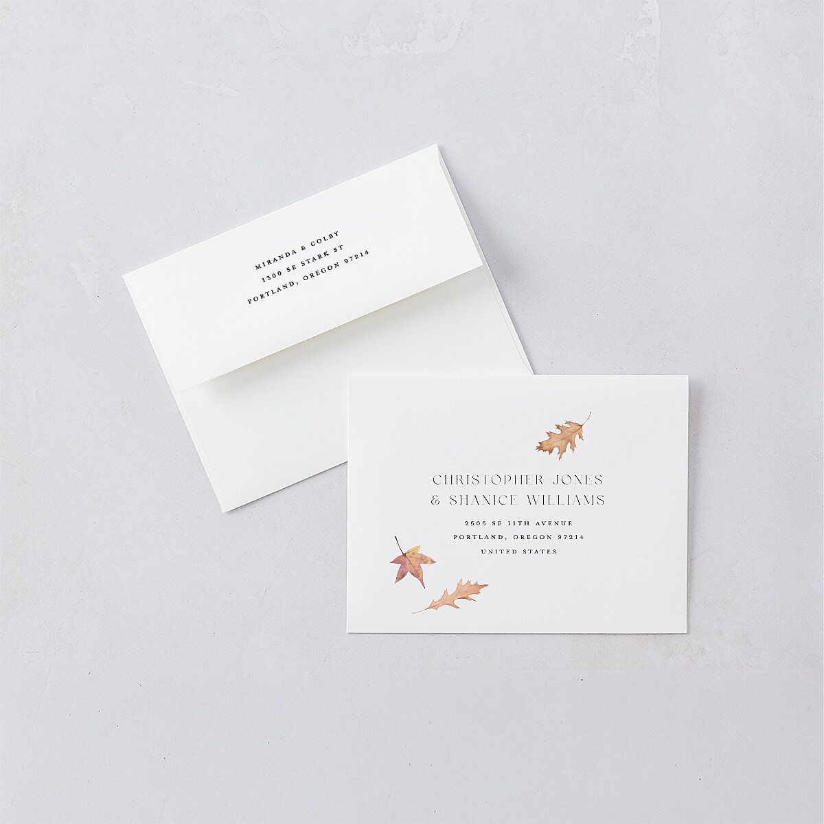 Falling Leaves Save The Date Magnets Chestnut Magnet Paper