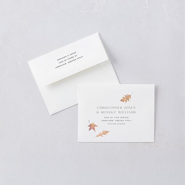 Falling Leaves Save The Date Magnets Chestnut Magnet Paper