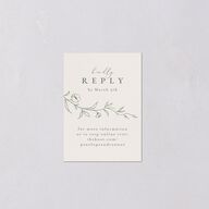 Graceful Botanical Foil QR Code RSVP Cards Greenery Signature Standard