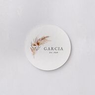 Bohemian Floral Hoop Coasters Camel Cardboard Circle