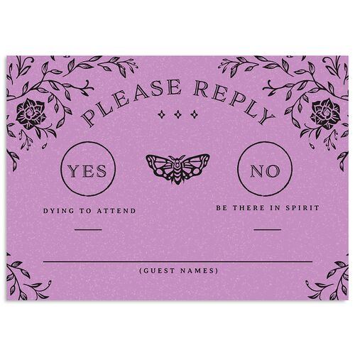 Skeleton Spirits Wedding Response Cards Pinot Signature Standard