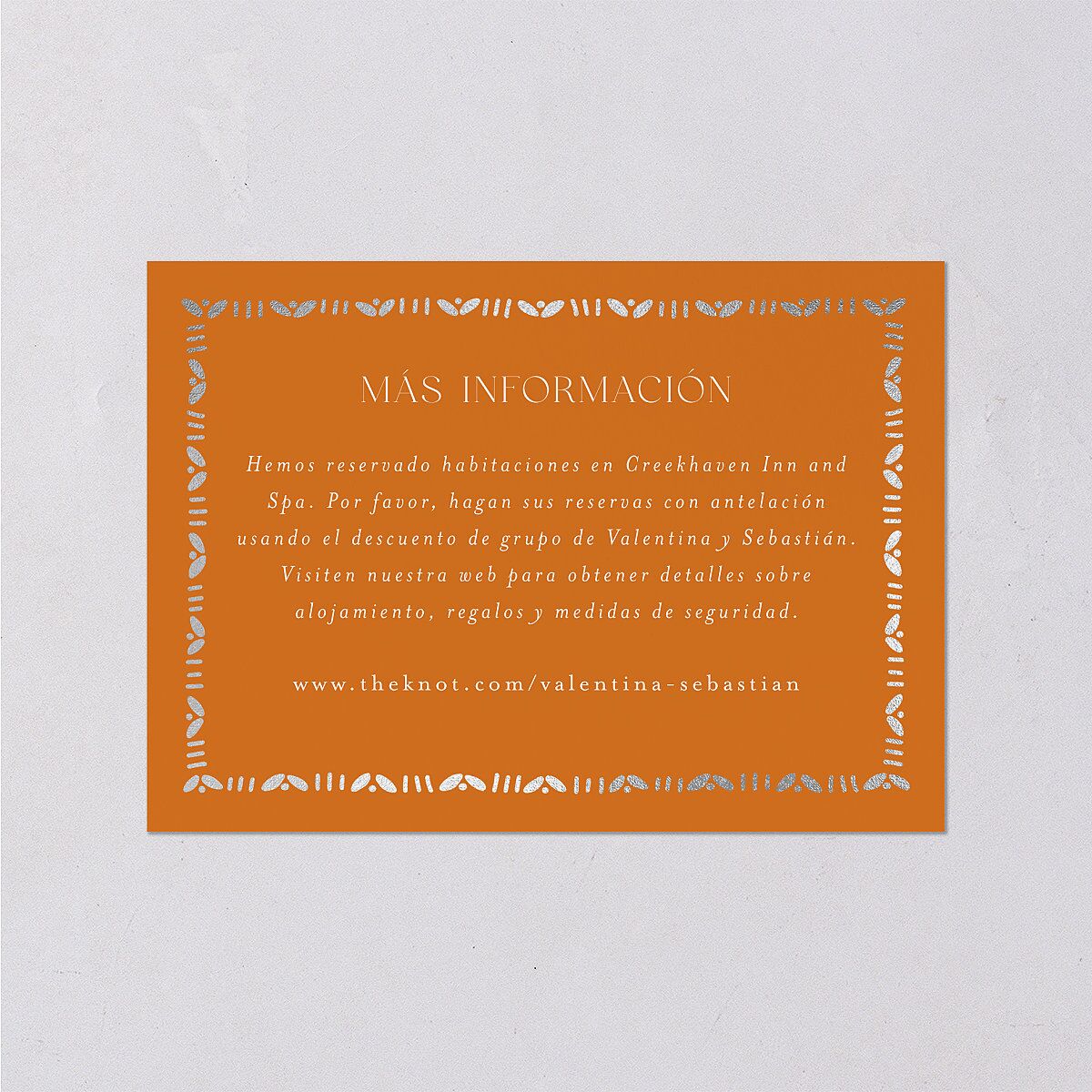 Hacienda Elegante Wedding Enclosure Cards Gold Cinnamon Signature Standard