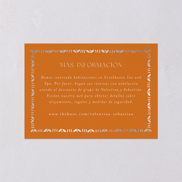 Hacienda Elegante Wedding Enclosure Cards Gold Cinnamon Signature Standard