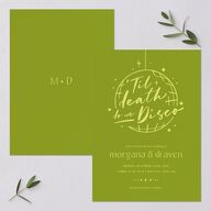 Til Death Do We Disco Wedding Invitations Pear Signature Blank No Standard