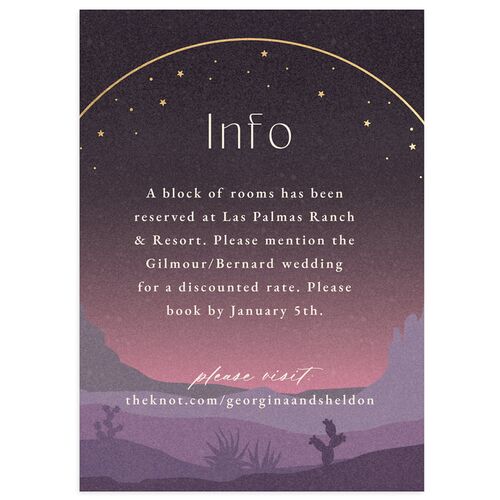 Desert Moon Wedding Enclosure Cards Gold Regency Signature Standard