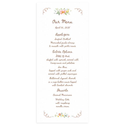 Countryside Crest Menus Mocha Signature