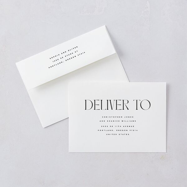 Editorial Names Save the Date Cards Champagne Signature smooth Blank No Standard