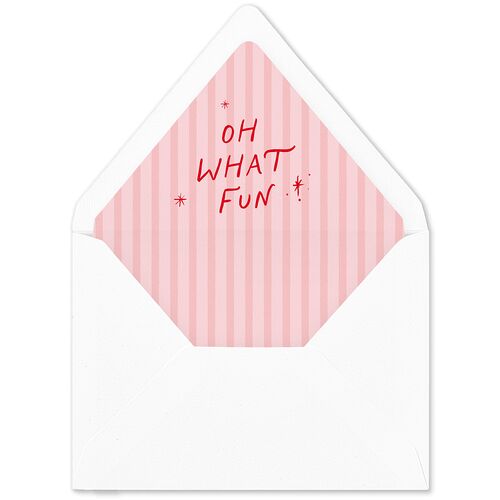 Whimsical Holiday Handwritten Euro Envelope Liners Ruby Luxe