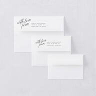 You Are Mine Wedding Invitation Envelopes White Pure White Both Recipient and Return Addresses Standard Signature