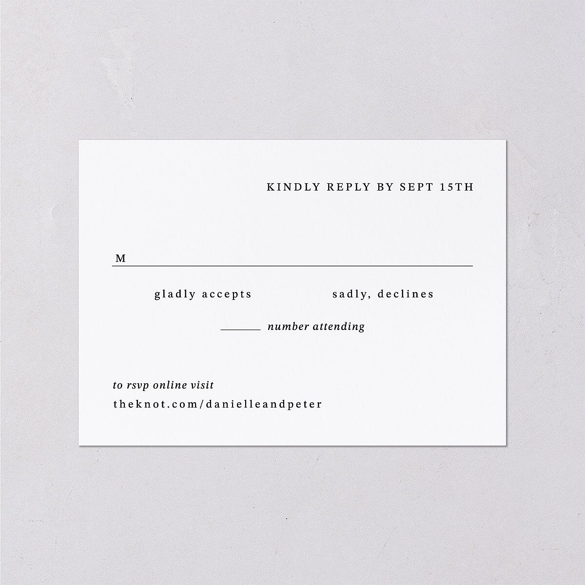 Photo Vow Wedding Response Cards Pure White Signature Standard