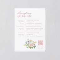 Maximalist Floral Crest Wedding Enclosure Cards Pink Cotton Signature Standard