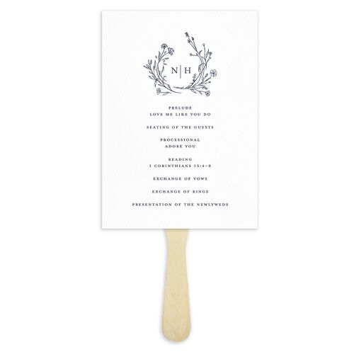 Natural Monogram Fan Programs Midnight Navy Signature Standard